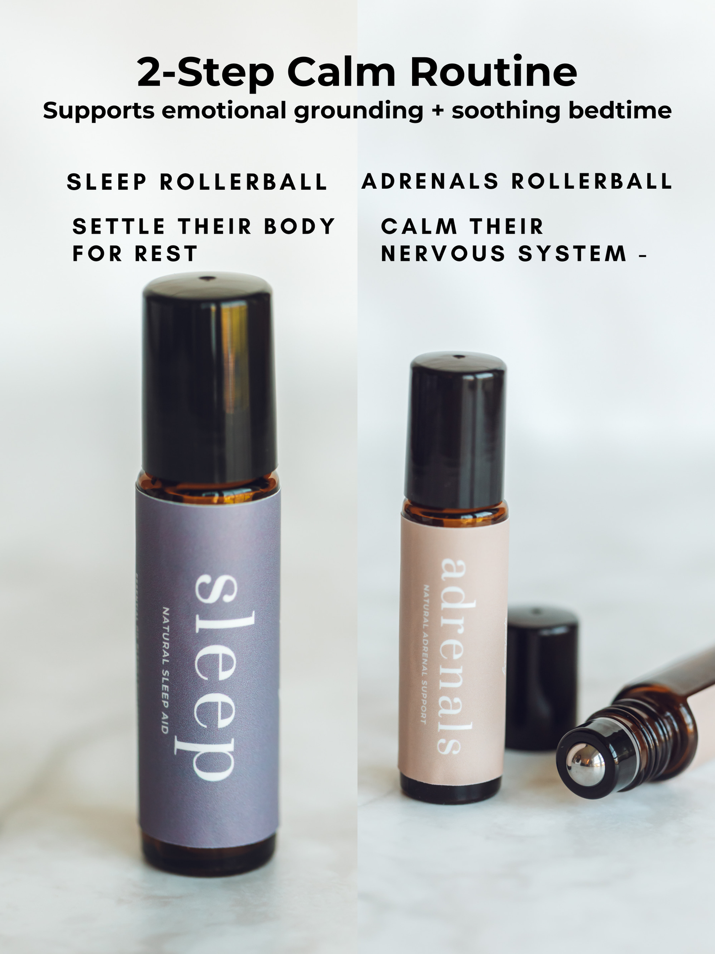 Adrenals Essential Oil Rollerball for Kids – Gentle Emotional Support & Nighttime Calm (Pine, Lemon, Vetiver, Magnesium)