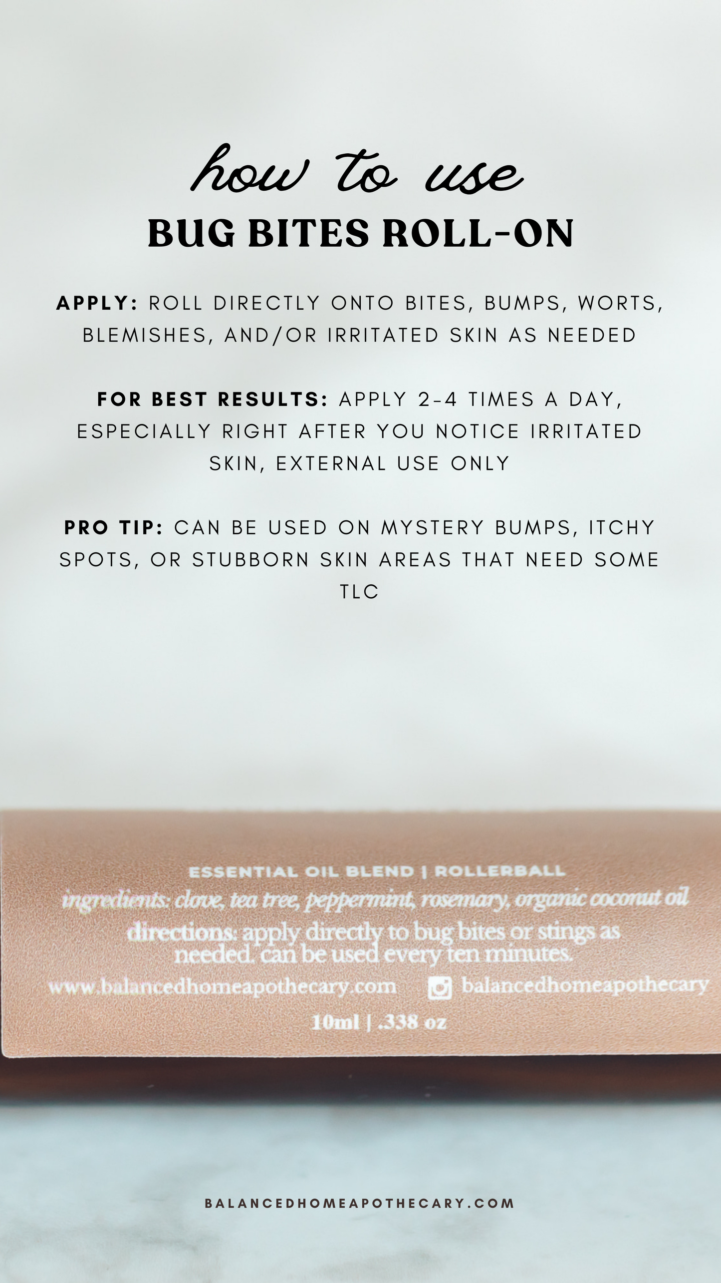Bug Bites Rollerball – Plant-Based Relief for Bites + Bumps