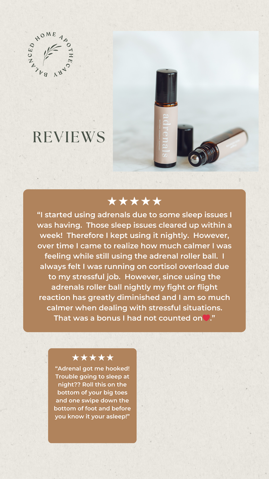 Adrenals Support Essential Oil Rollerball with Magnesium – 10ml