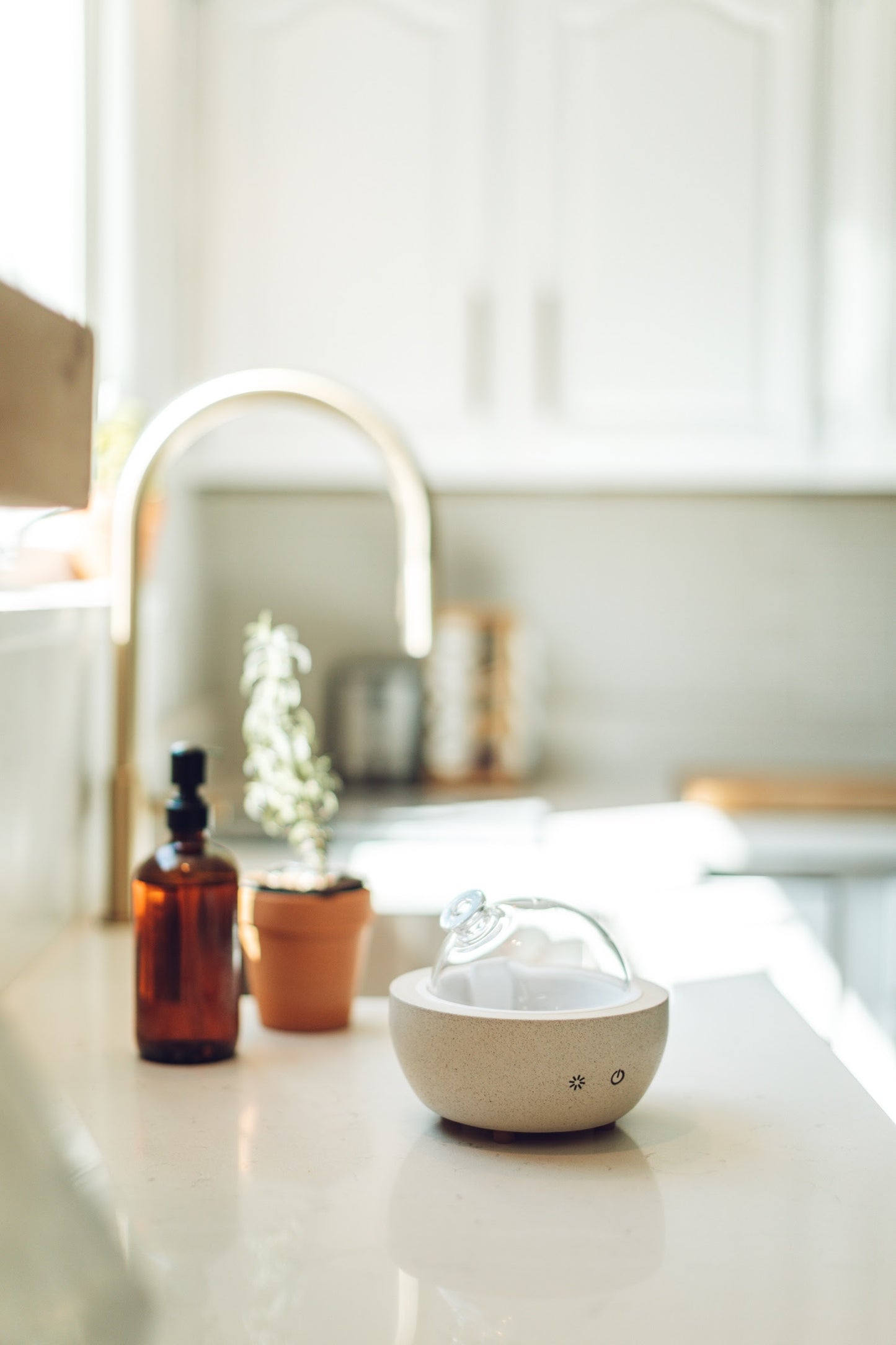 Concrete + Glass Dome Diffuser