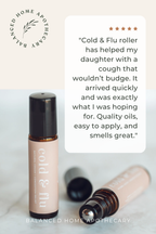 Cold + Flu Essential Oil Rollerball Seasonal Comfort Aromatherapy Blend with Magnesium