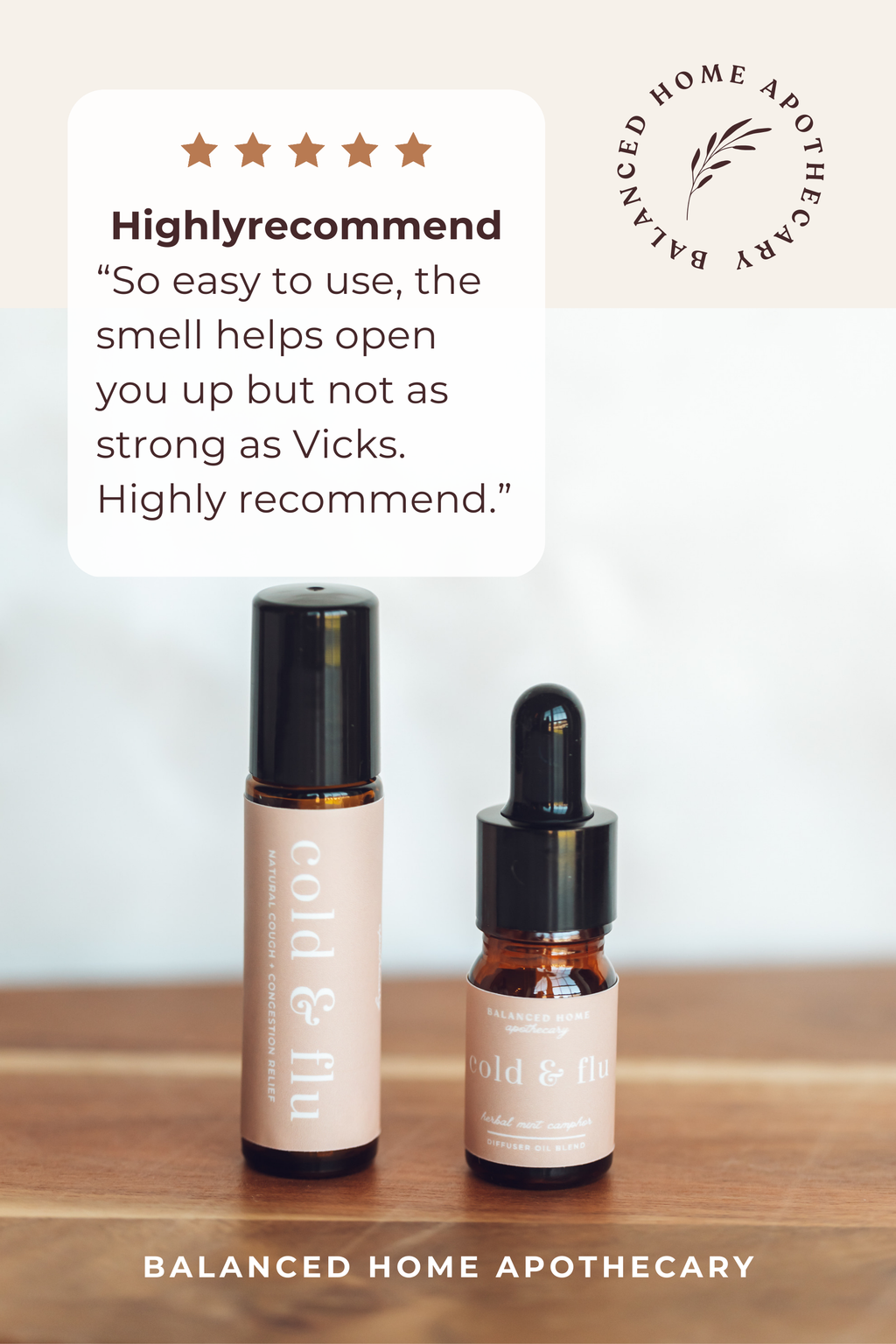 Cold + Flu Essential Oil Rollerball Seasonal Comfort Aromatherapy Blend with Magnesium