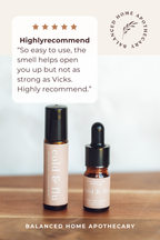 Cold + Flu Essential Oil Rollerball Seasonal Comfort Aromatherapy Blend with Magnesium