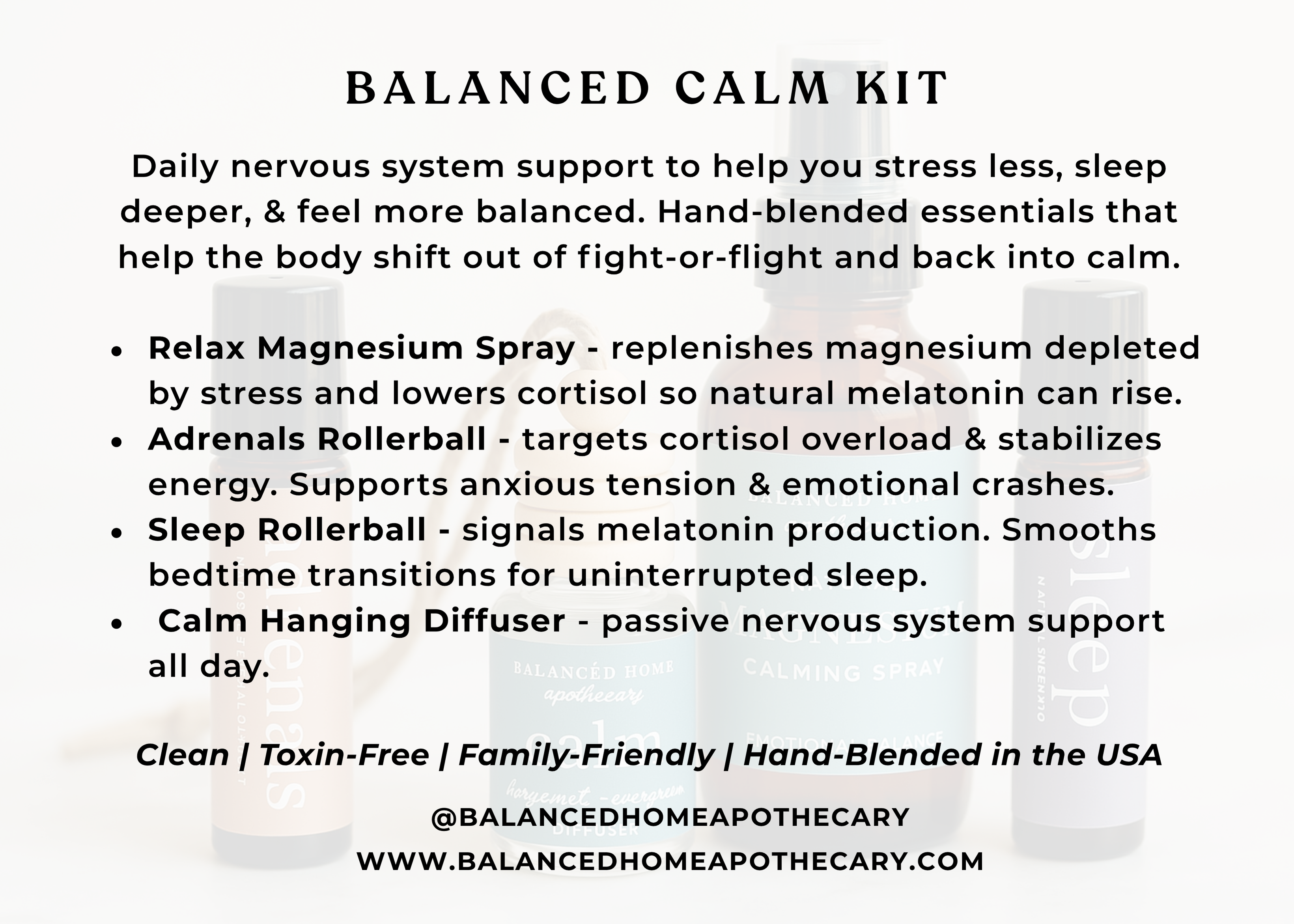 Calm Kit – Stress Support, Relaxation & Sleep Support | Essential Oils + Magnesium