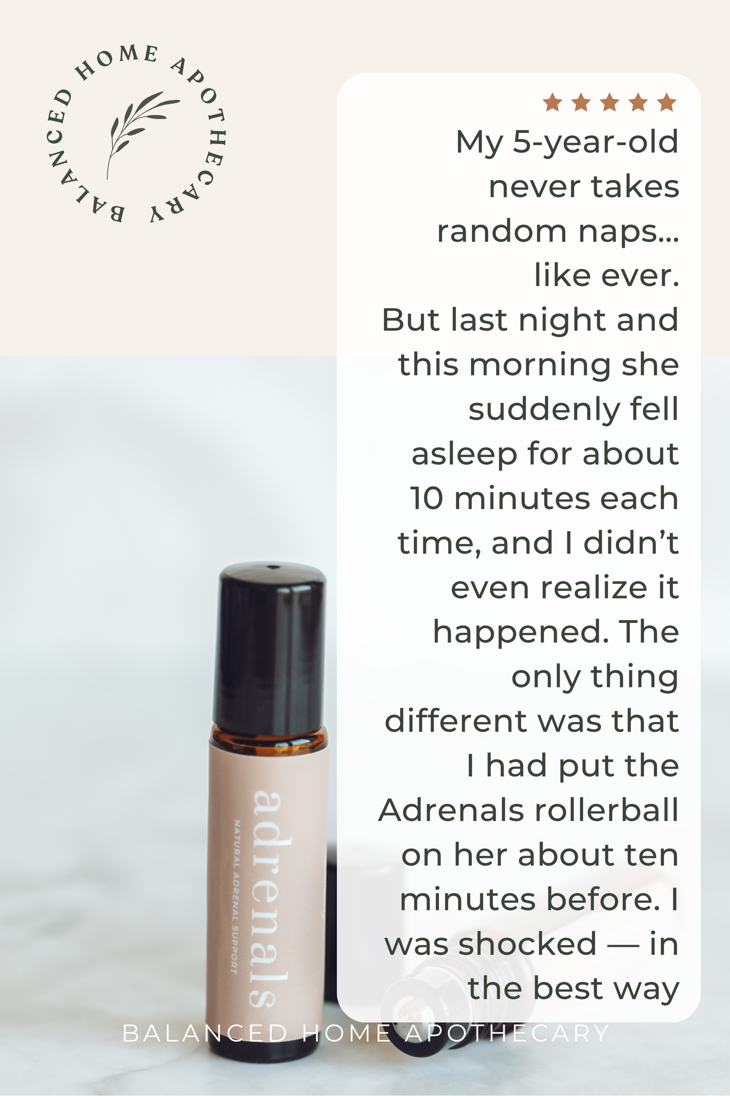 Adrenals Essential Oil Rollerball for Kids – Gentle Emotional Support & Nighttime Calm (Pine, Lemon, Vetiver, Magnesium)