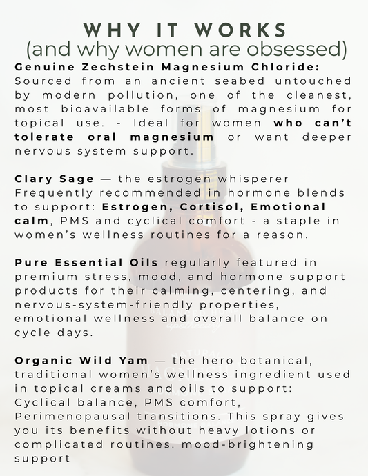 Hormones Magnesium Spray — Daily Calm + Nervous System Support