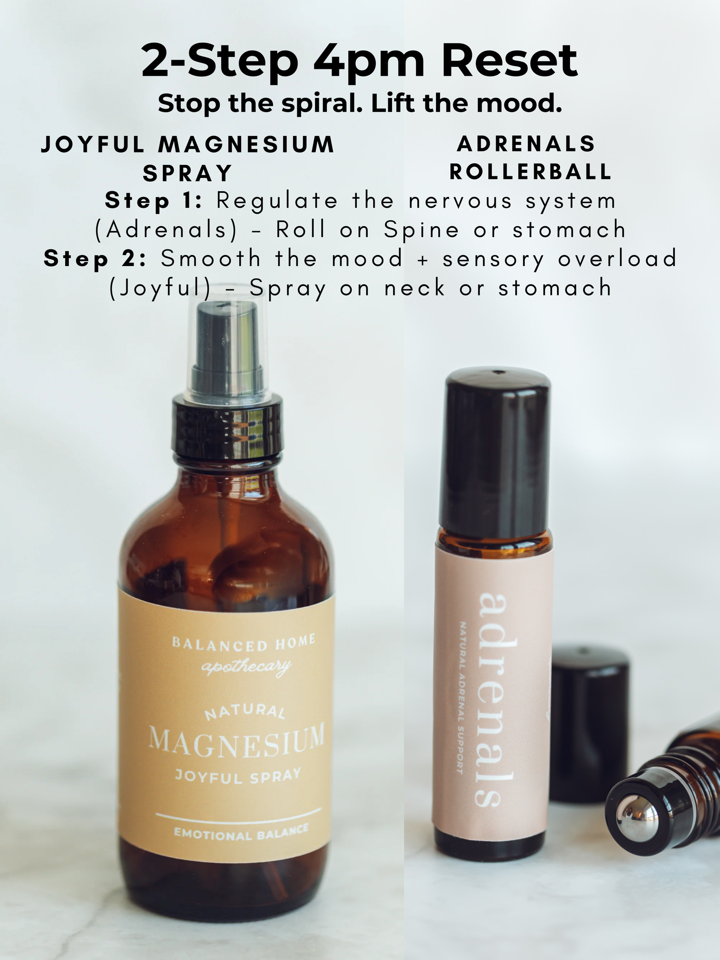 Adrenals Essential Oil Rollerball - Natural Nervous System Support for the 4pm Meltdown (Kid-Safe Essential Oil Blend)