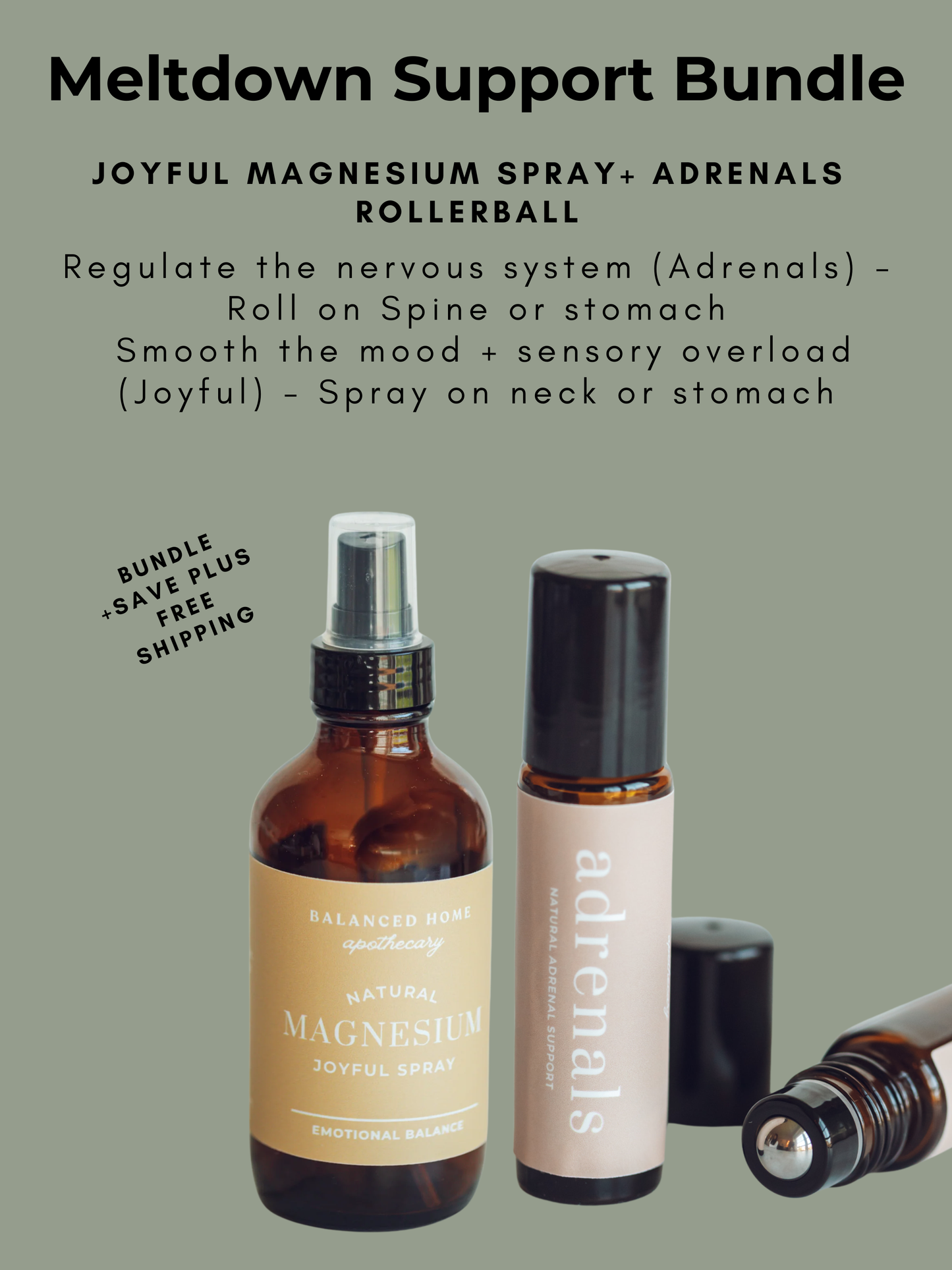 Adrenals Essential Oil Rollerball - Natural Nervous System Support for the 4pm Meltdown (Kid-Safe Essential Oil Blend)