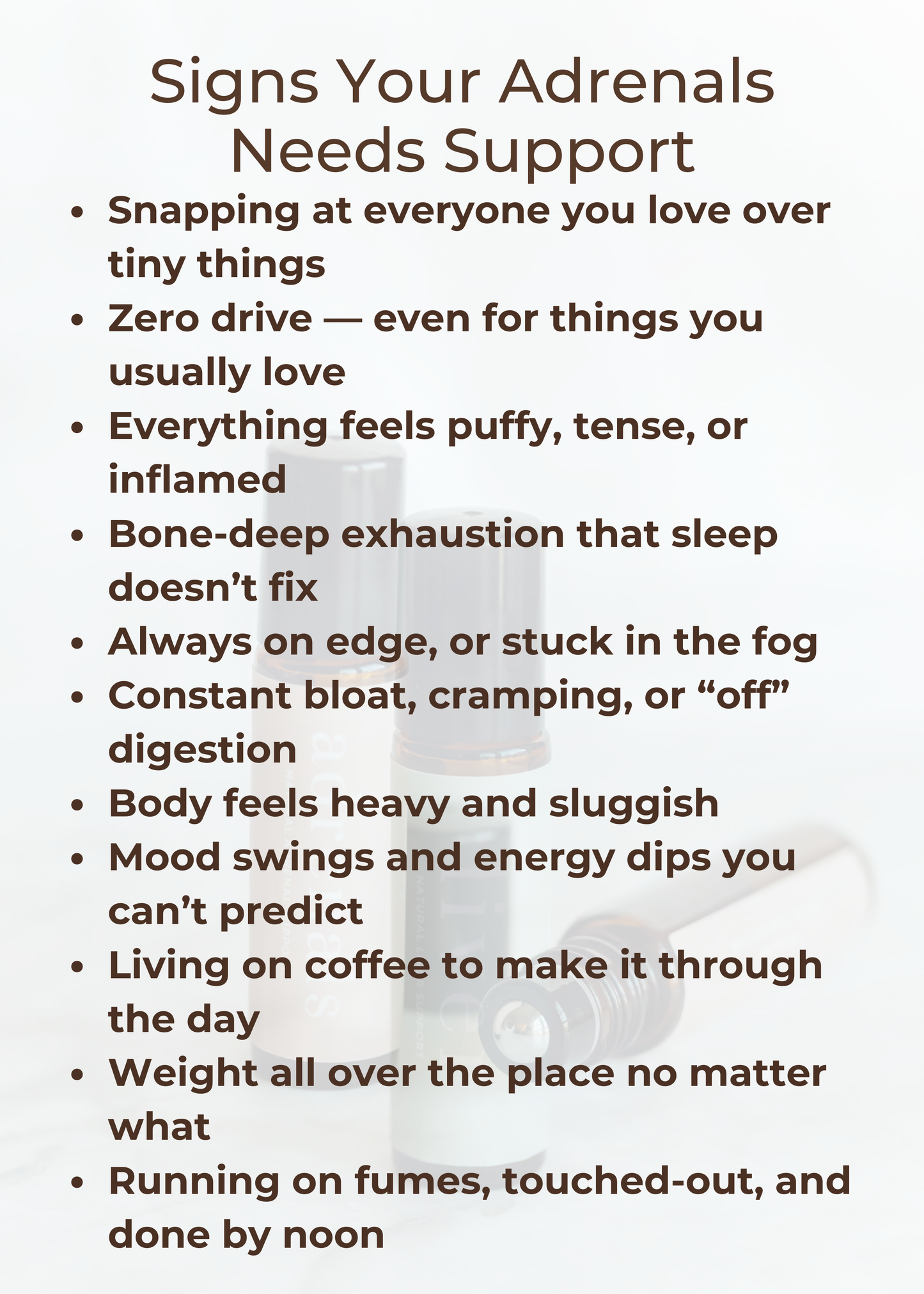 Adrenals Essential Oil Rollerball – Pine, Lemon, Vetiver & Magnesium | Stress Support + Natural Energy