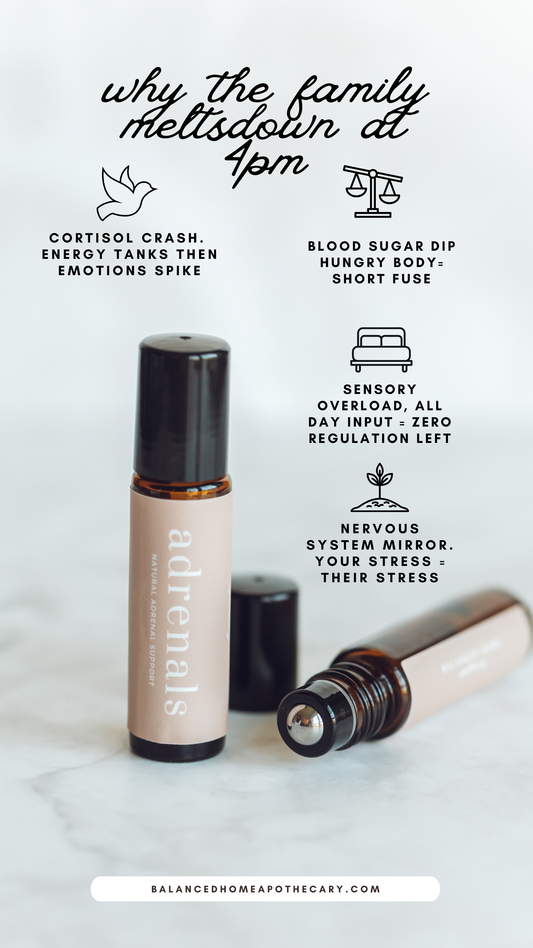 Adrenals Essential Oil Rollerball - Natural Nervous System Support for the 4pm Meltdown (Kid-Safe Essential Oil Blend)