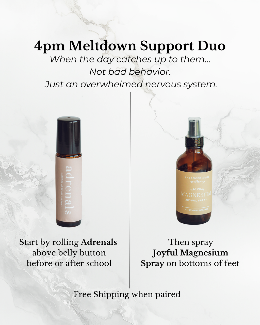 Adrenals Essential Oil Rollerball | 4PM Meltdown Support for Kids