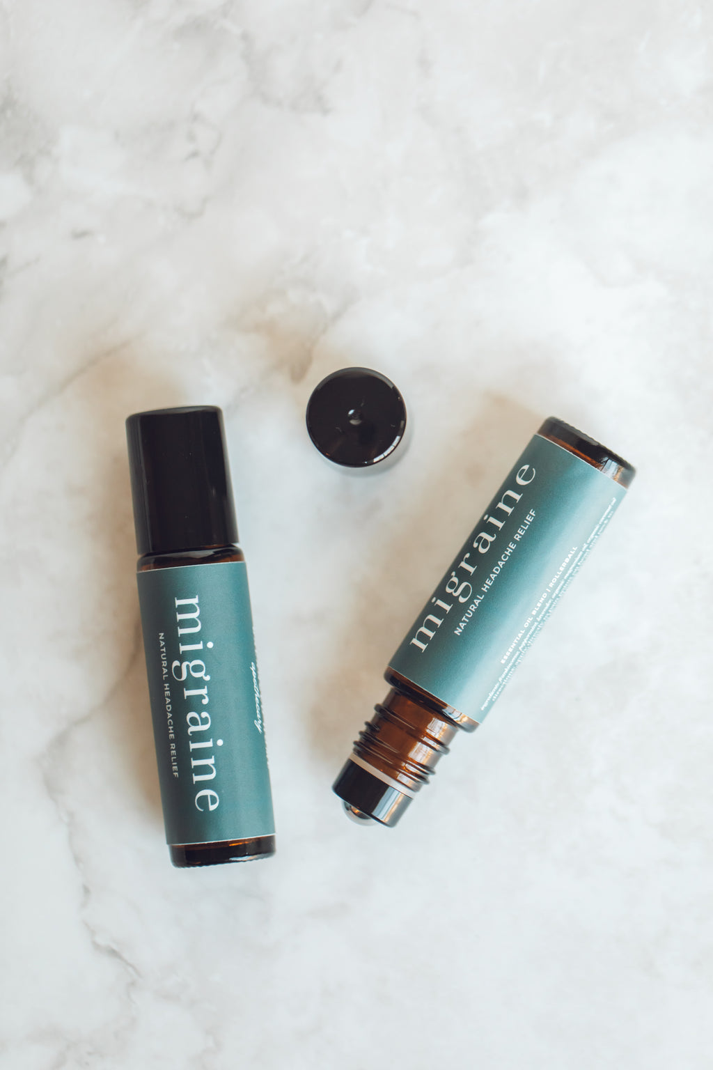 Migraine Aromatherapy Rollerball with Peppermint, Frankincense, Lavender & Magnesium Oil