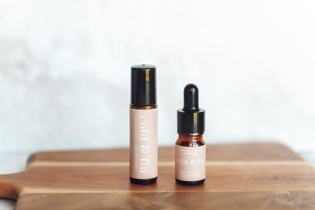 Cold + Flu Essential Oil Rollerball Seasonal Comfort Aromatherapy Blend with Magnesium